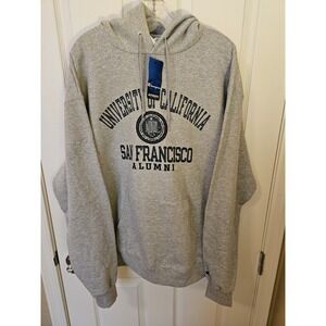 NWT Champion Heather Gray Univ. CA San Francisco Alumni Hooded Sweatshirt, XL